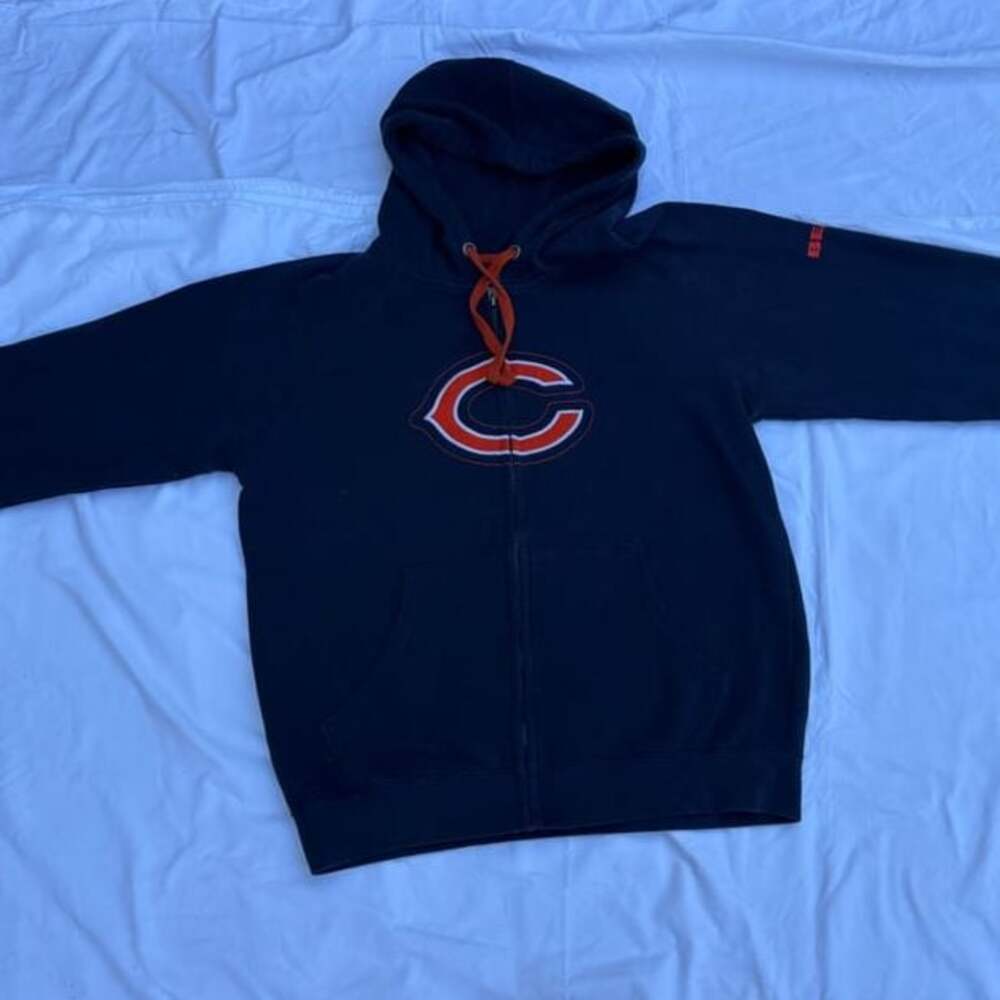 Chicago Bears NFL Team Apparel Full Zip Hoodie